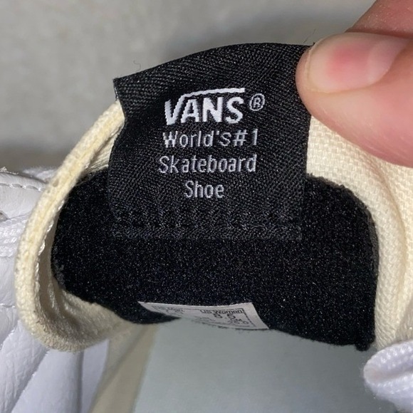 Vans Sk8-Hi Graphic Skate Shoes White Black Men 7 Women 8.5 - Picture 12 of 13